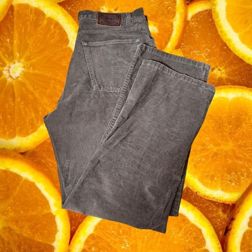 Polo Ralph Lauren Corduroy Pants‎ Authentic Dungarees Brown Cotton 35/30